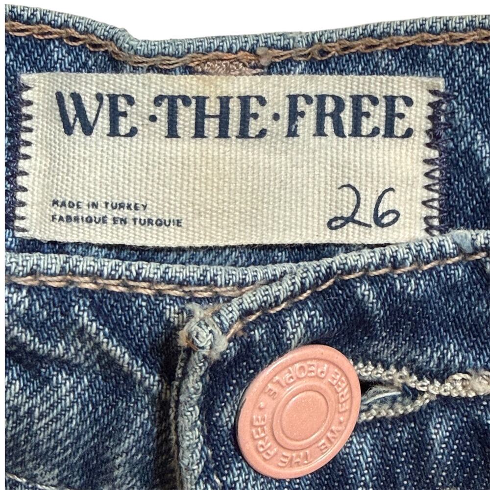 Free People We the Free Tinsley High Waist Straight Cargo Denim Jeans Size 26 - Picture 3 of 12
